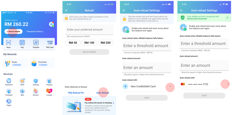 ewallet charges