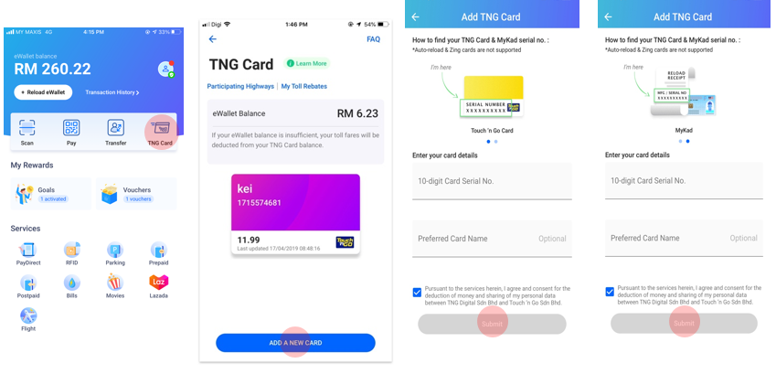 How Do I Add My Touch N Go Card Into My Ewallet Touch N Go Ewallet Help Centre
