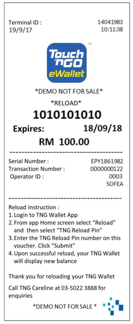 Tng ewallet free reload pin