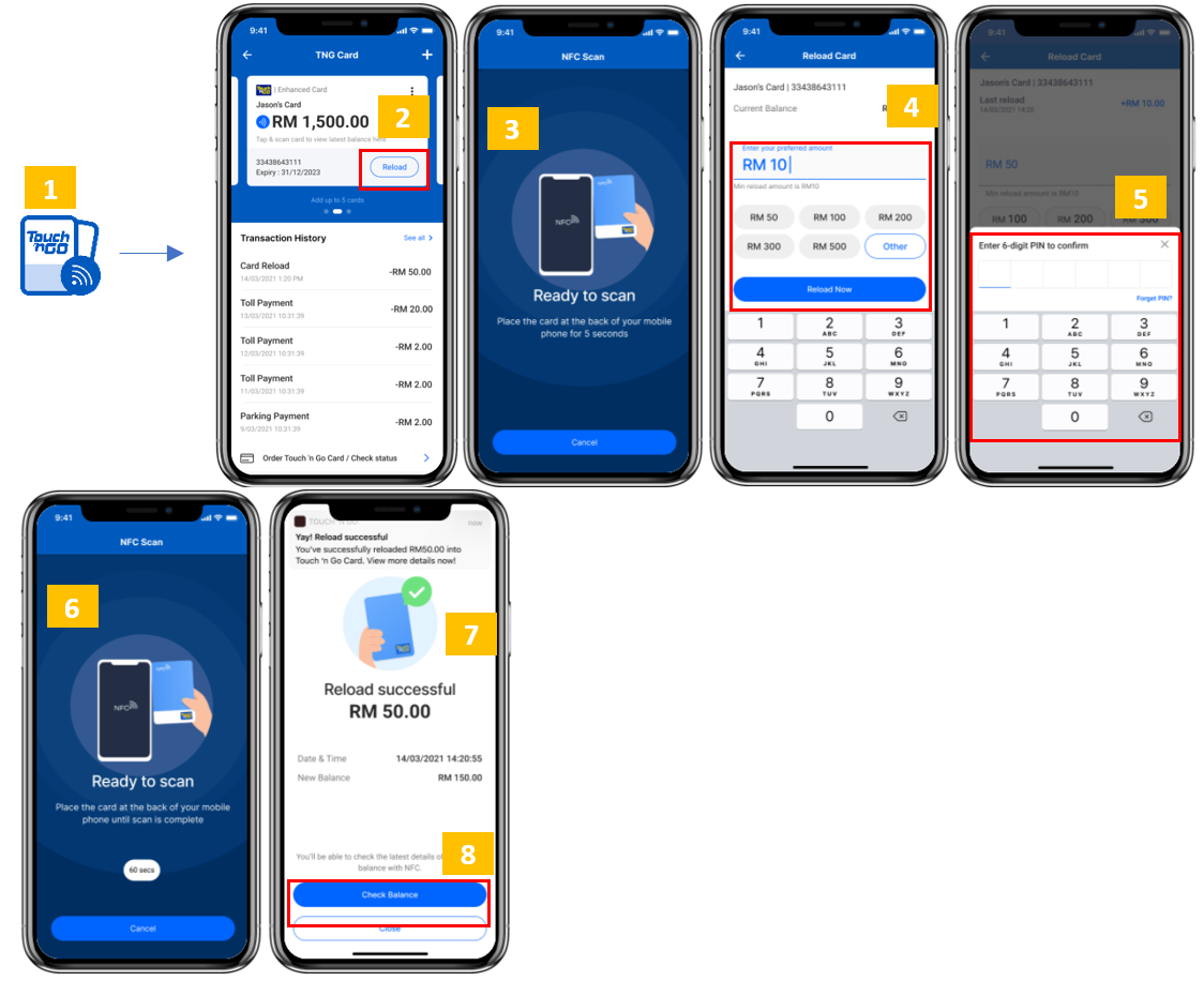 Getting started with reloading the enhanced Touch 'n Go (TNG) card – Touch 'n  Go eWallet Help Centre